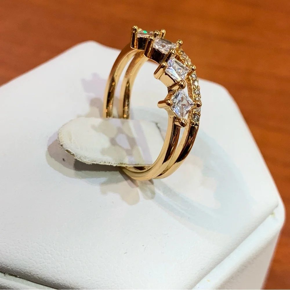 18k yellow gold-plated over base metal size 7 - Picture 6 of 9